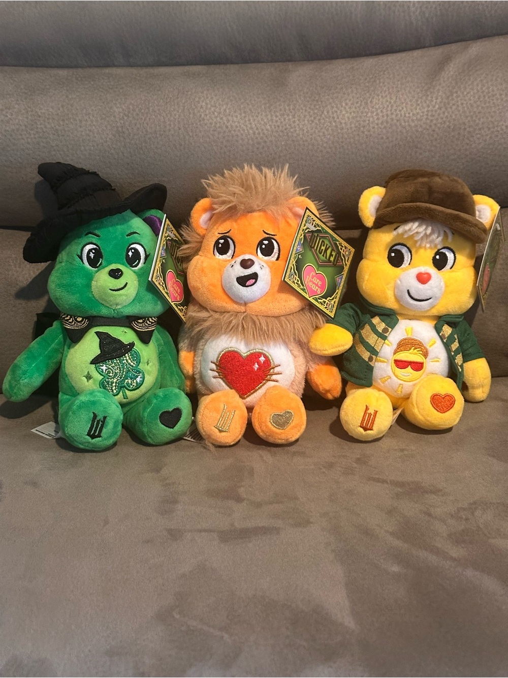 Care Bears 9" Wicked Broadway Musical Set Lion Witch Scarecrow Theater Aesthetic